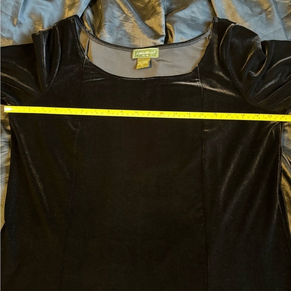 Eddie Bauer Vintage Velvet Half Sleeve Bateau Neckline Dress‎ - Picture 5 of 7